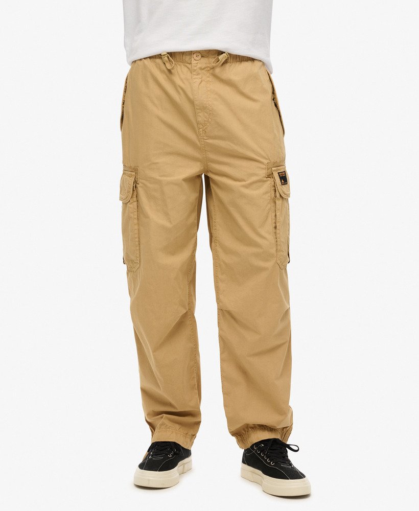 wijde parachutebroek in beige