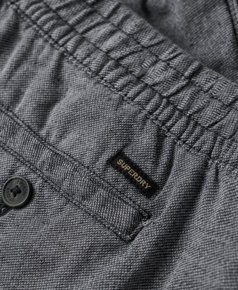 linnen broek met trekkoord in donkerblauwoptisch