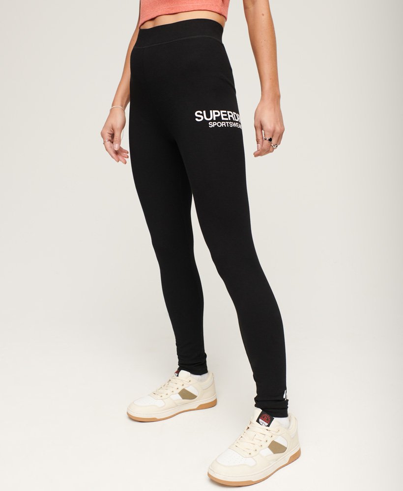 core sports legging met hoge taille in zwartwit