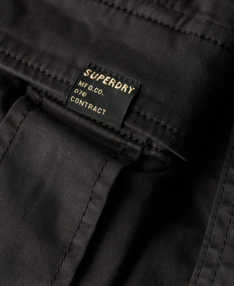 slim fit cargobroek met middelhoge taille in zwart