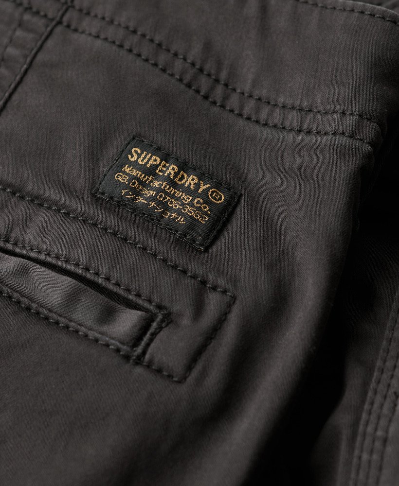 slim fit cargobroek met middelhoge taille in zwart