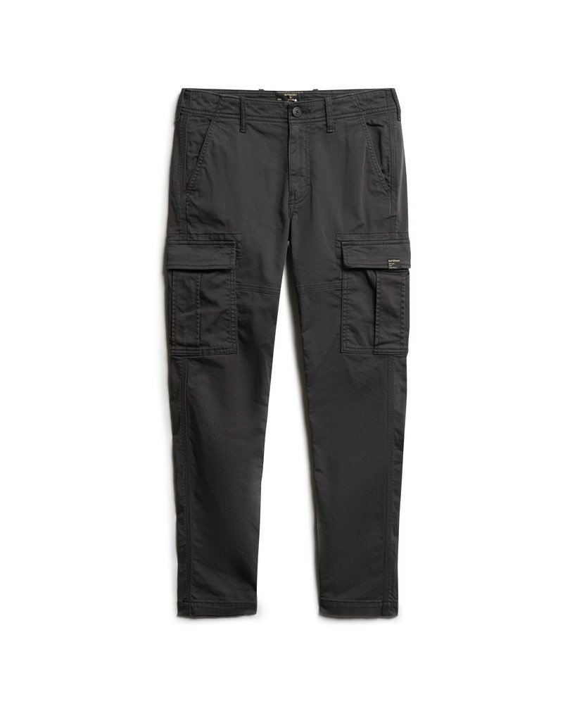 slim fit cargobroek met middelhoge taille in zwart