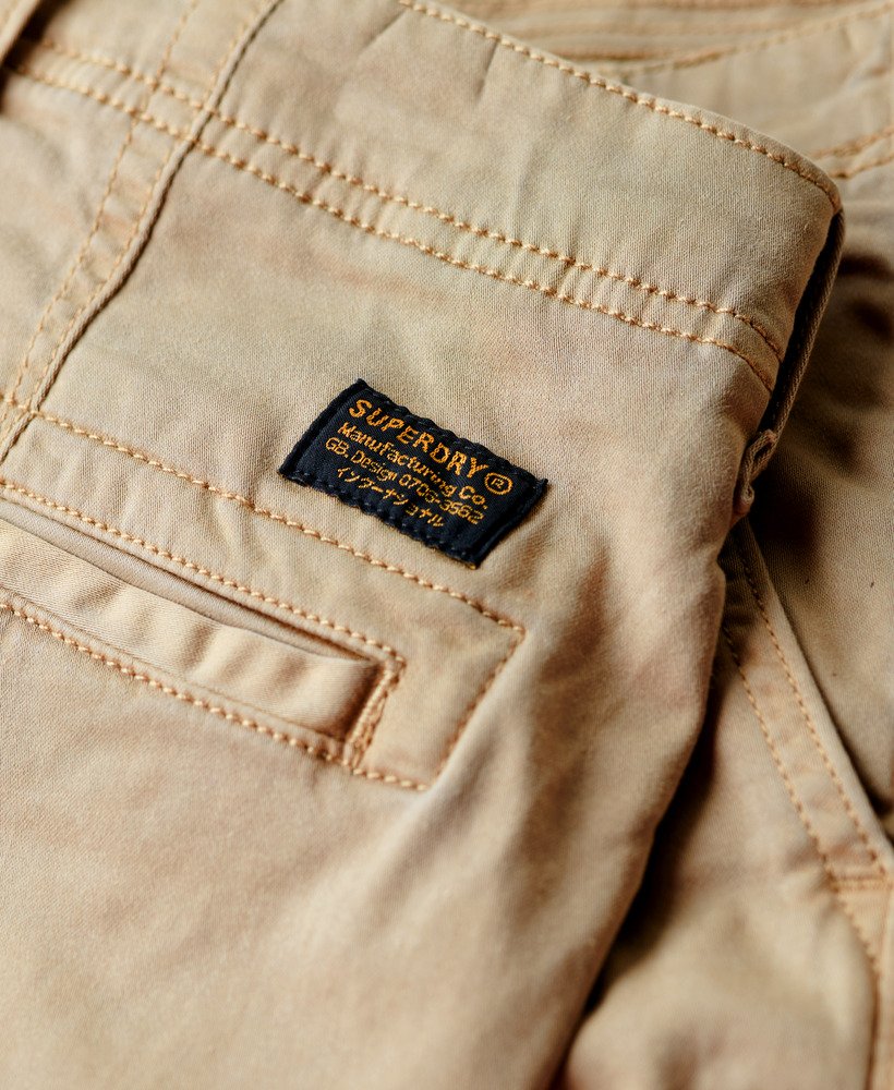 slim fit cargobroek met middelhoge taille in stonewash taupebruin