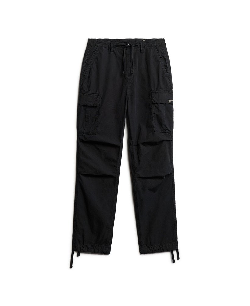 lage taille para cargobroek in zwart