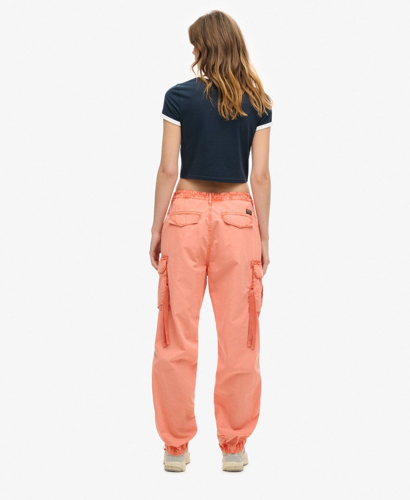 lage para cargo broek in terracotta