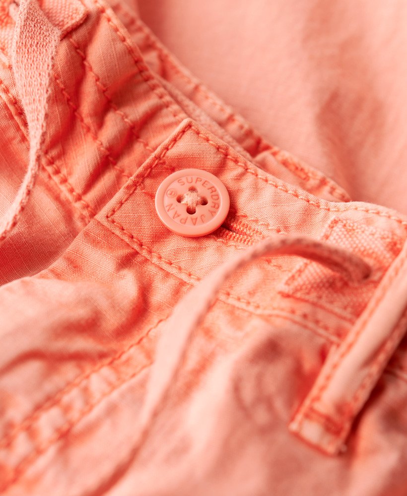 lage para cargo broek in terracotta