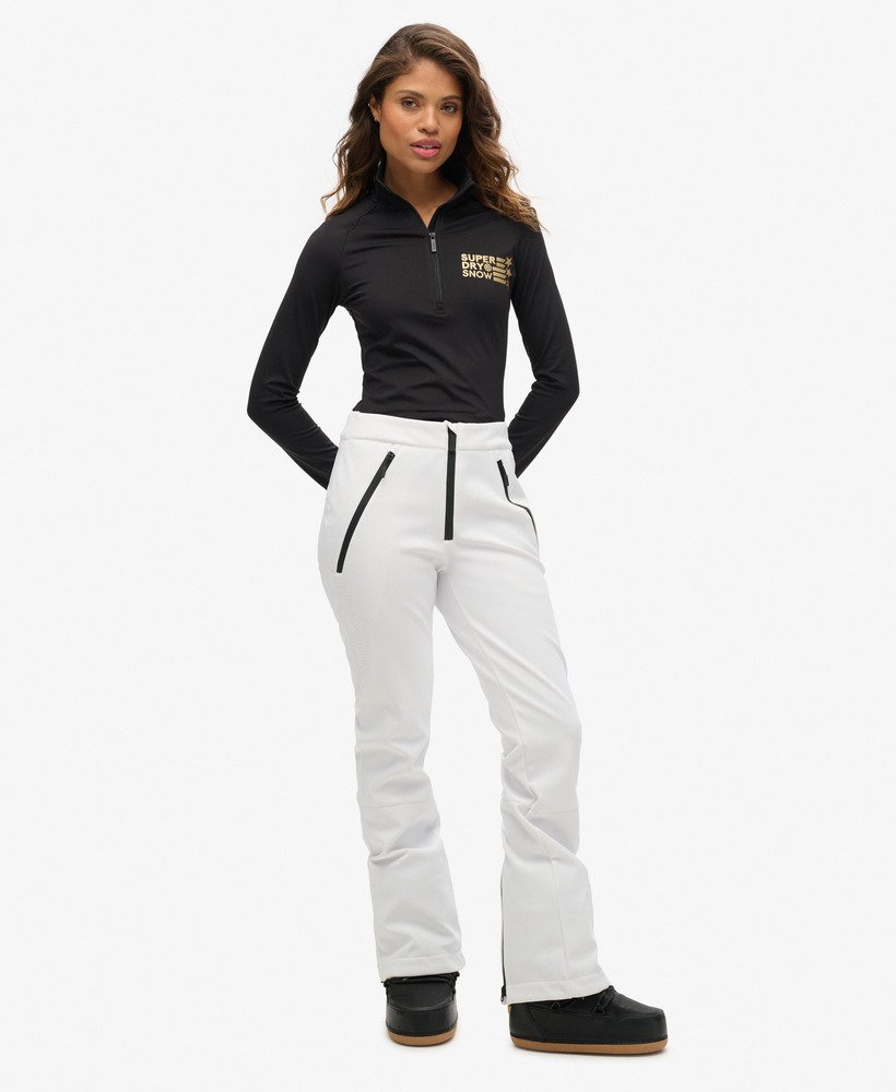 ski logo baselayer halfzip in zwart
