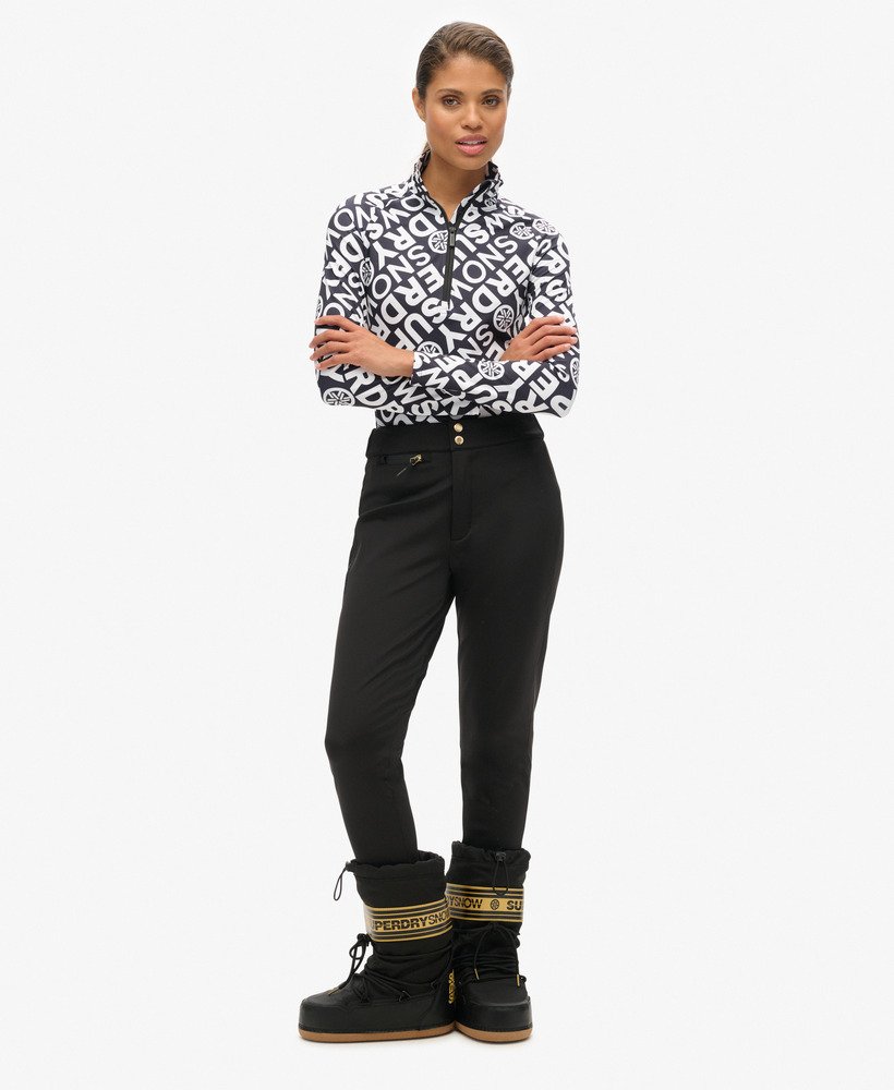 ski luxe legging snow pants in zwart