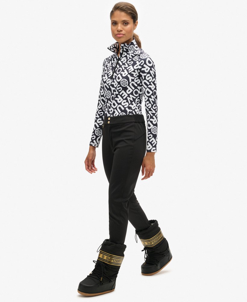 ski luxe legging snow pants in zwart