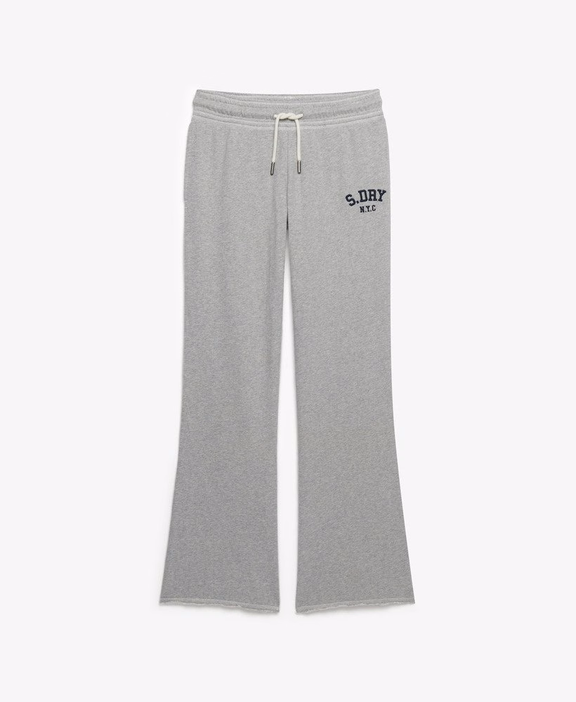 Sportieve joggingbroek met wijde pijpen en borduurwerk
