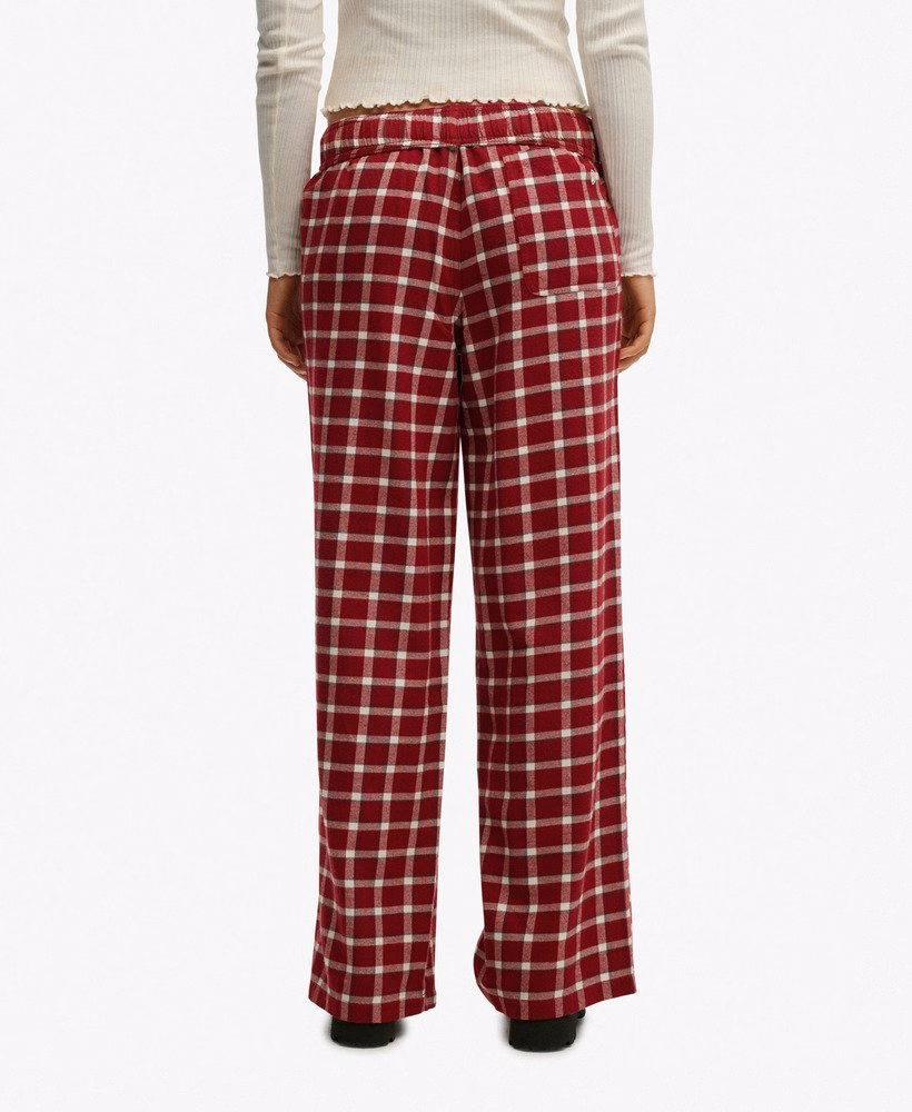Katoenen geruite broek met elastische taille