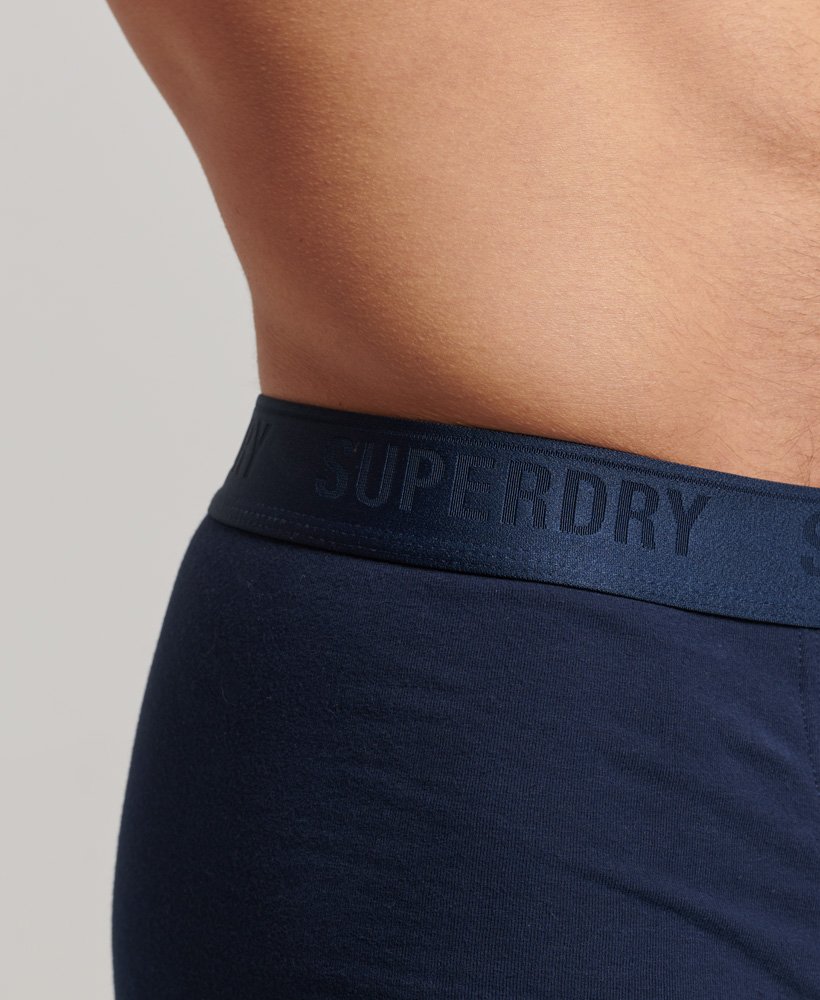 biologisch katoenen boxershorts drie stuks in een prachtige marineblauwe kleur.