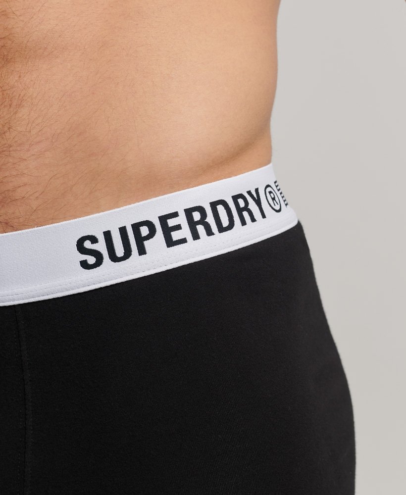 biologisch katoenen boxershorts dubbelverpakking in zwartwit.