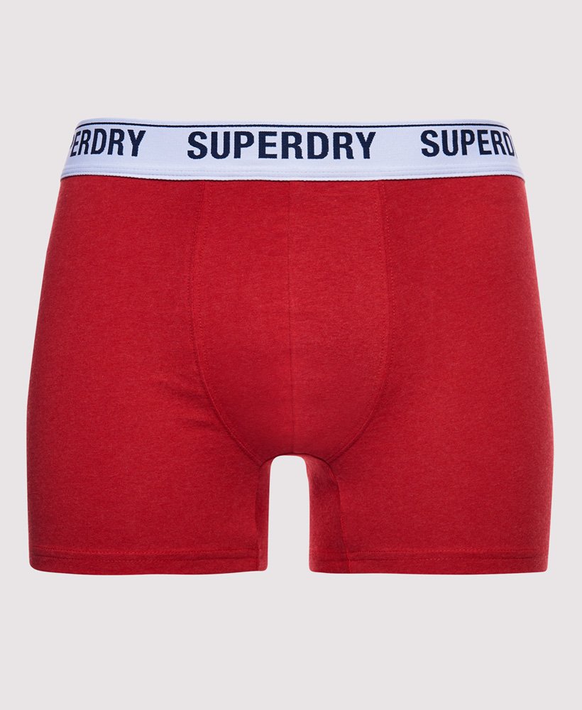 biologische katoenen boxershorts enkelpak in risk red marl.