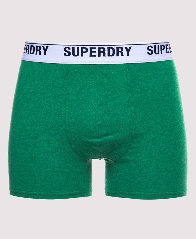 biologische katoenen boxershorts enkelpak in oregon green marl.