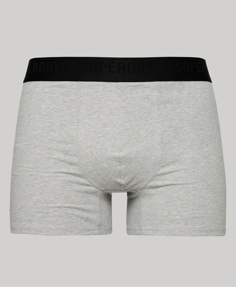 biologisch katoenen boxershorts driepack in zwartgrijsoptisch