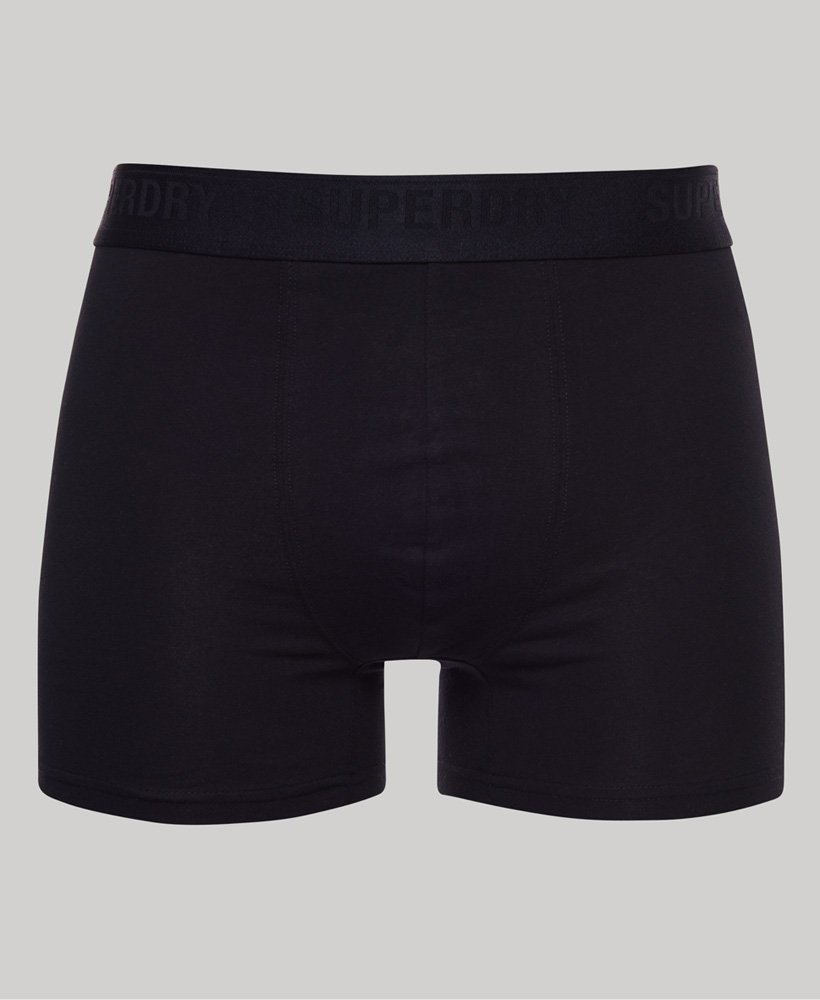 biologisch katoenen boxershorts driepack in zwartantracietgrijs.