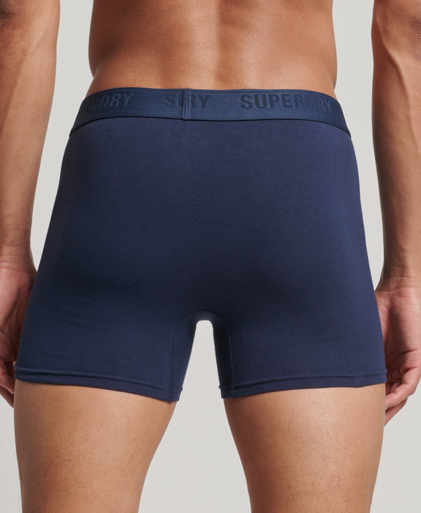 biologische katoenen boxershorts driepack in een prachtige marineblauwe kleur.