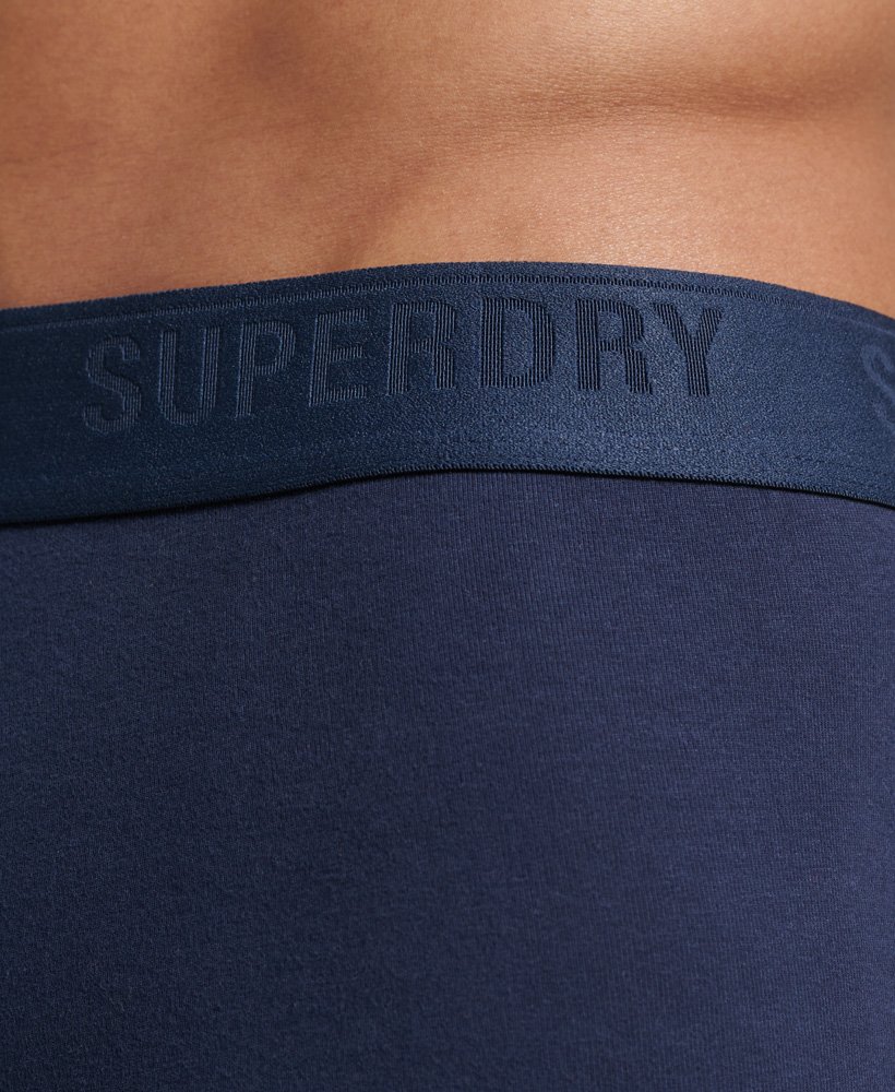 biologische katoenen boxershorts driepack in een prachtige marineblauwe kleur.