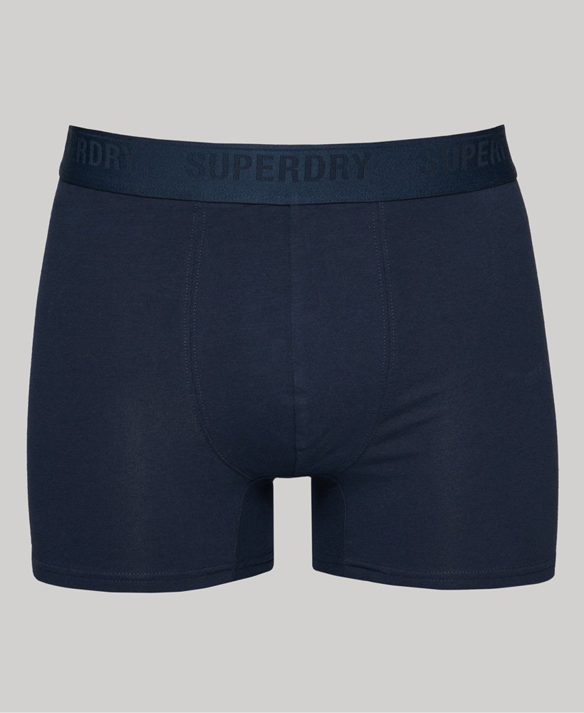 biologische katoenen boxershorts driepack in een prachtige marineblauwe kleur.