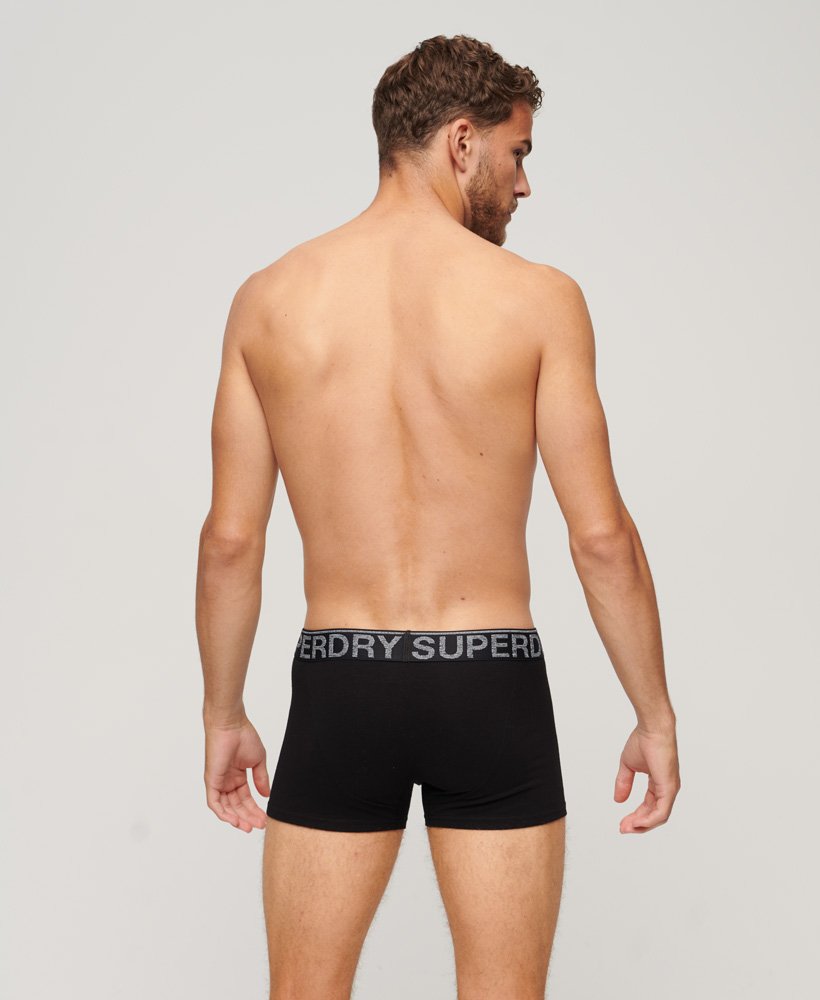 biologische katoenen boxershorts drie stuks in zwart
