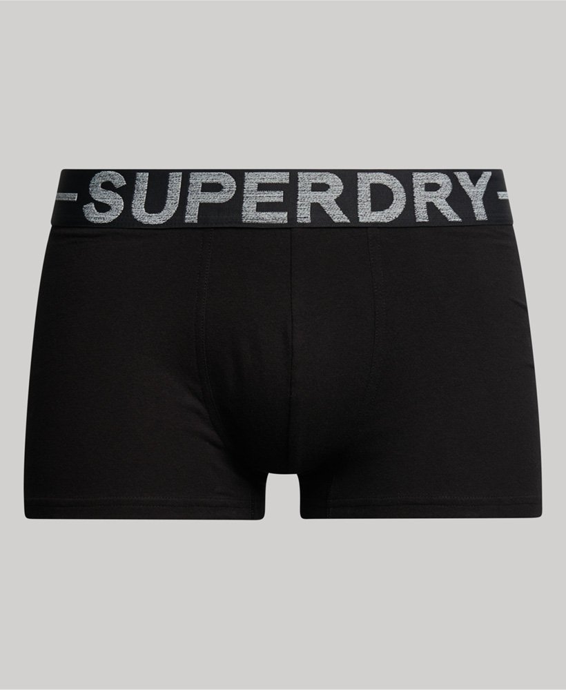 biologische katoenen boxershorts driepack in zwartoranje.