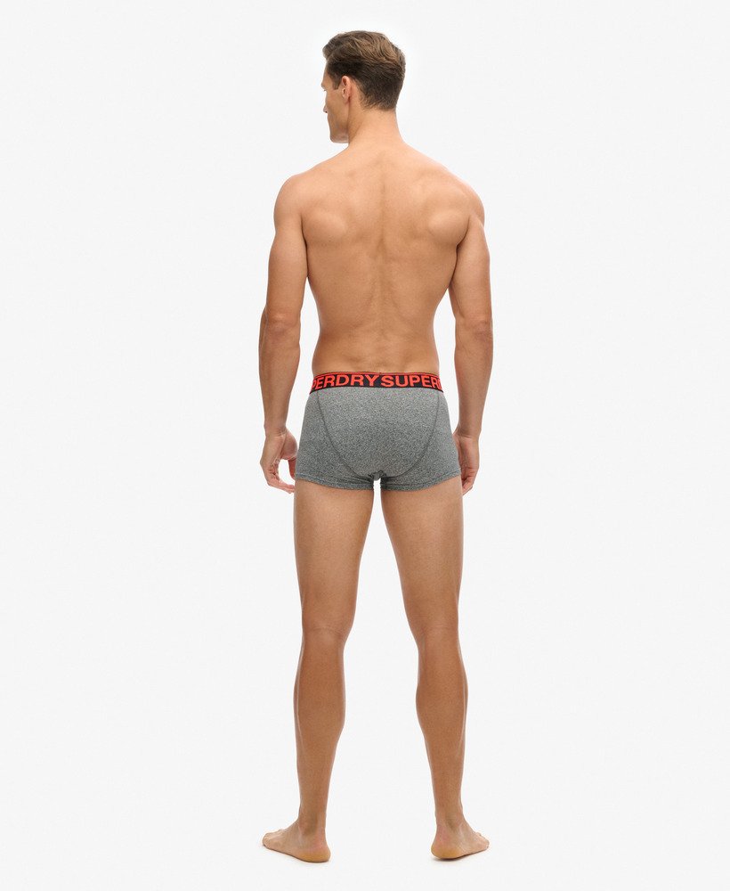 biologische katoenen boxershorts driepack in karst mega blackblackbright orange marl