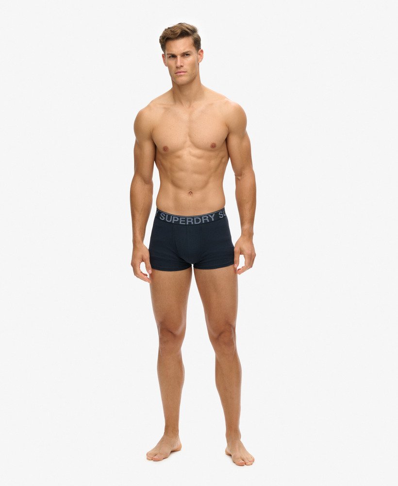 biologische katoenen boxershorts drie stuks in eclipse navy