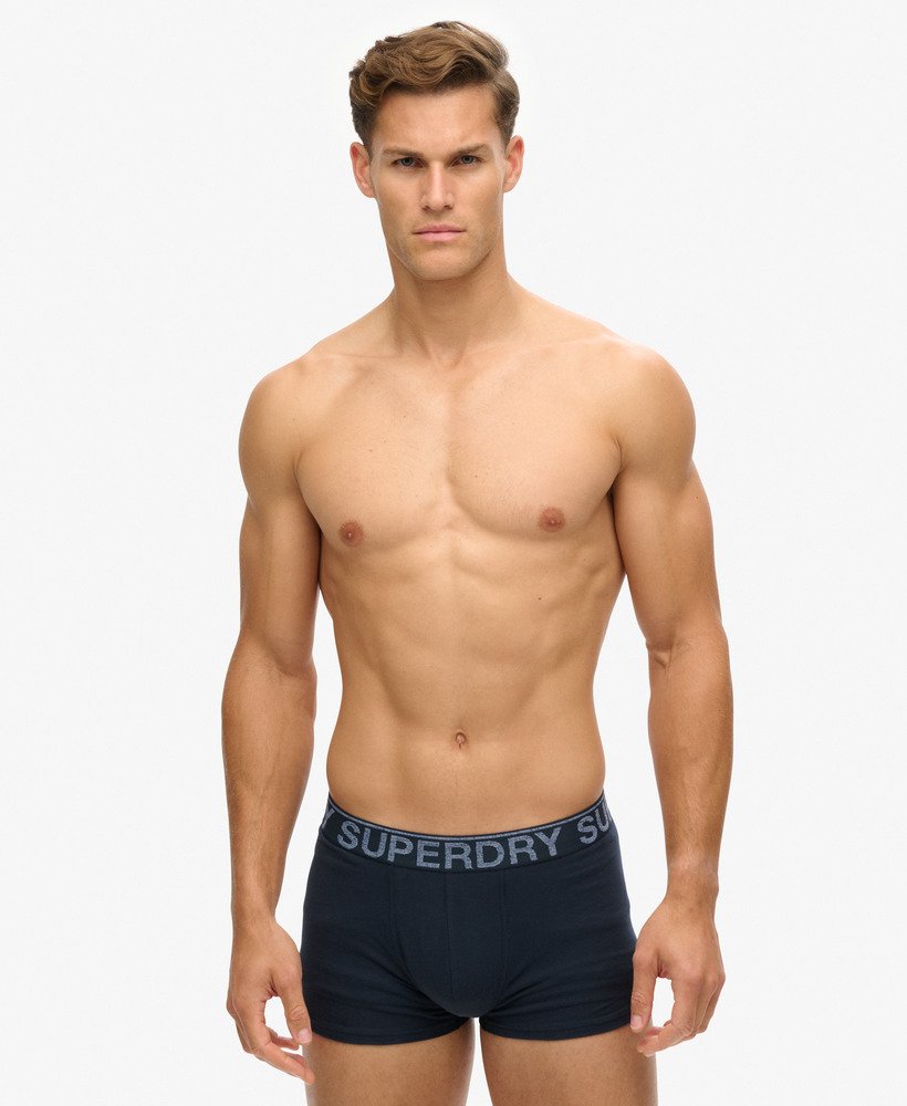 biologische katoenen boxershorts drie stuks in eclipse navy