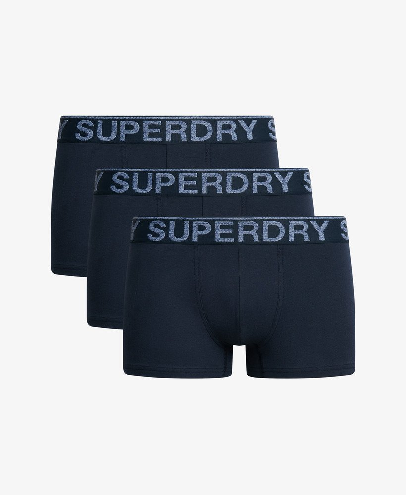 biologische katoenen boxershorts drie stuks in eclipse navy