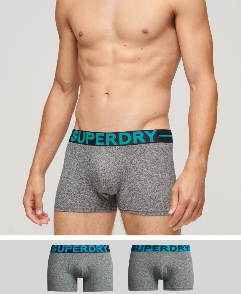 biologische katoenen boxershorts dubbelverpakking in karst black mega grit