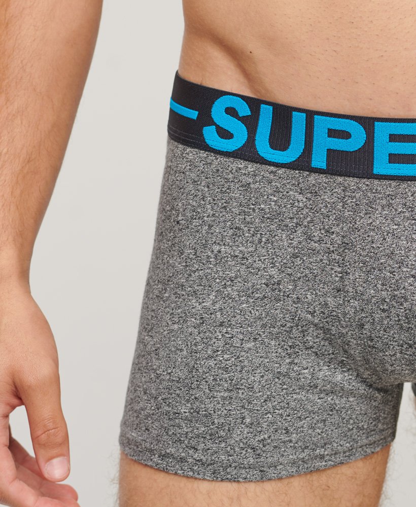 biologische katoenen boxershorts dubbelverpakking in karst black mega grit