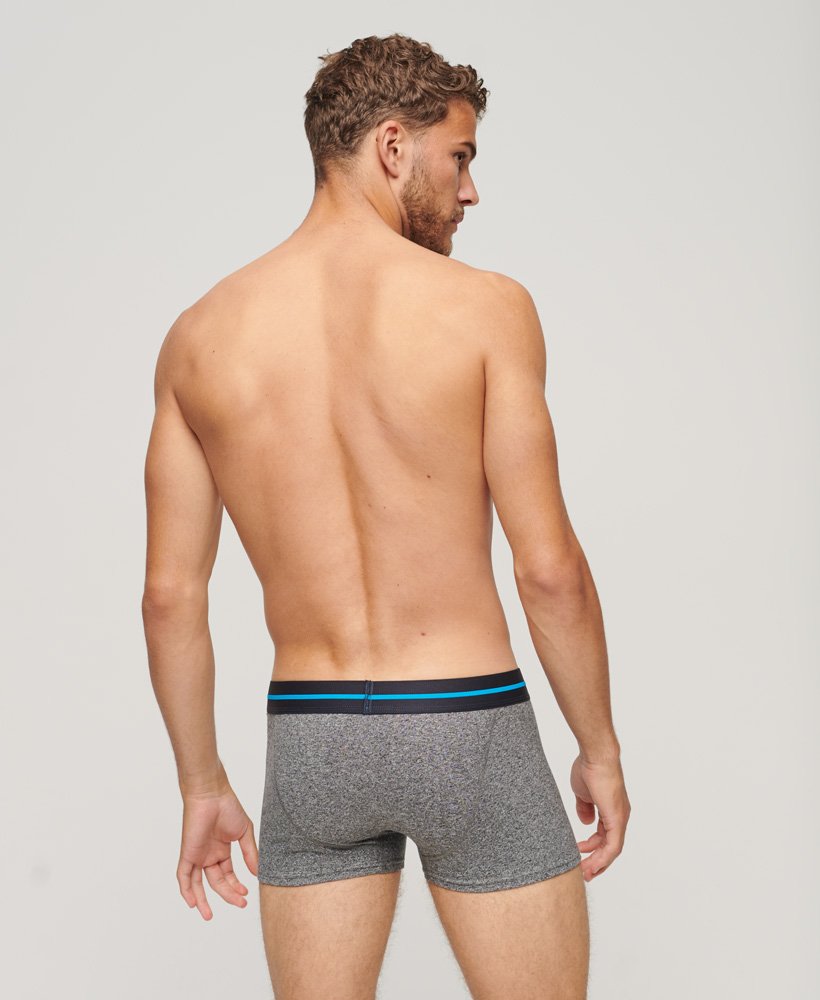 biologische katoenen boxershorts dubbelverpakking in karst black mega grit