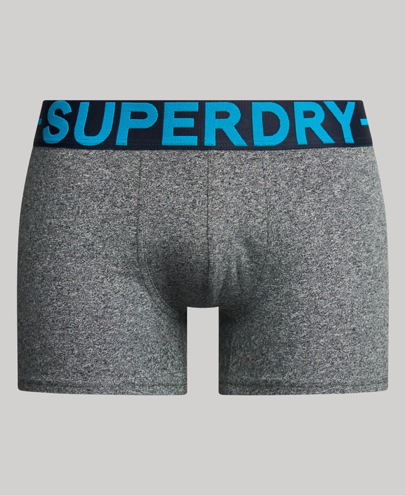 biologische katoenen boxershorts dubbelverpakking in karst black mega grit