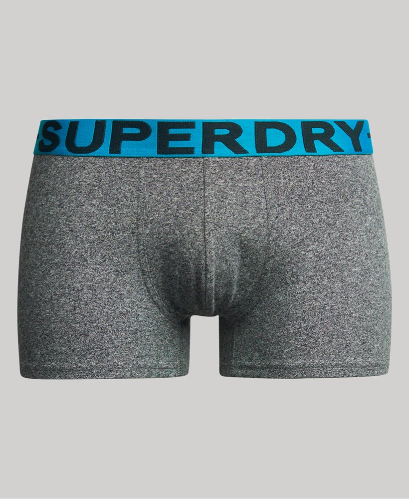 biologische katoenen boxershorts dubbelverpakking in karst black mega grit