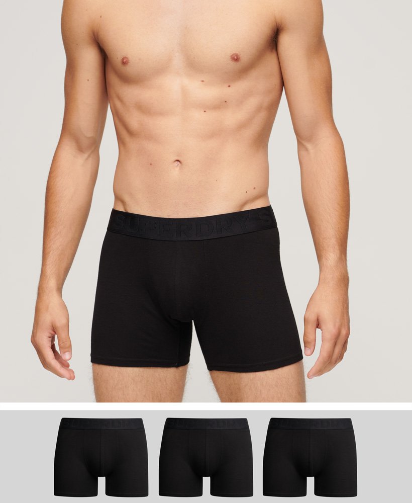 biologisch katoenen boxershorts driepack in zwart
