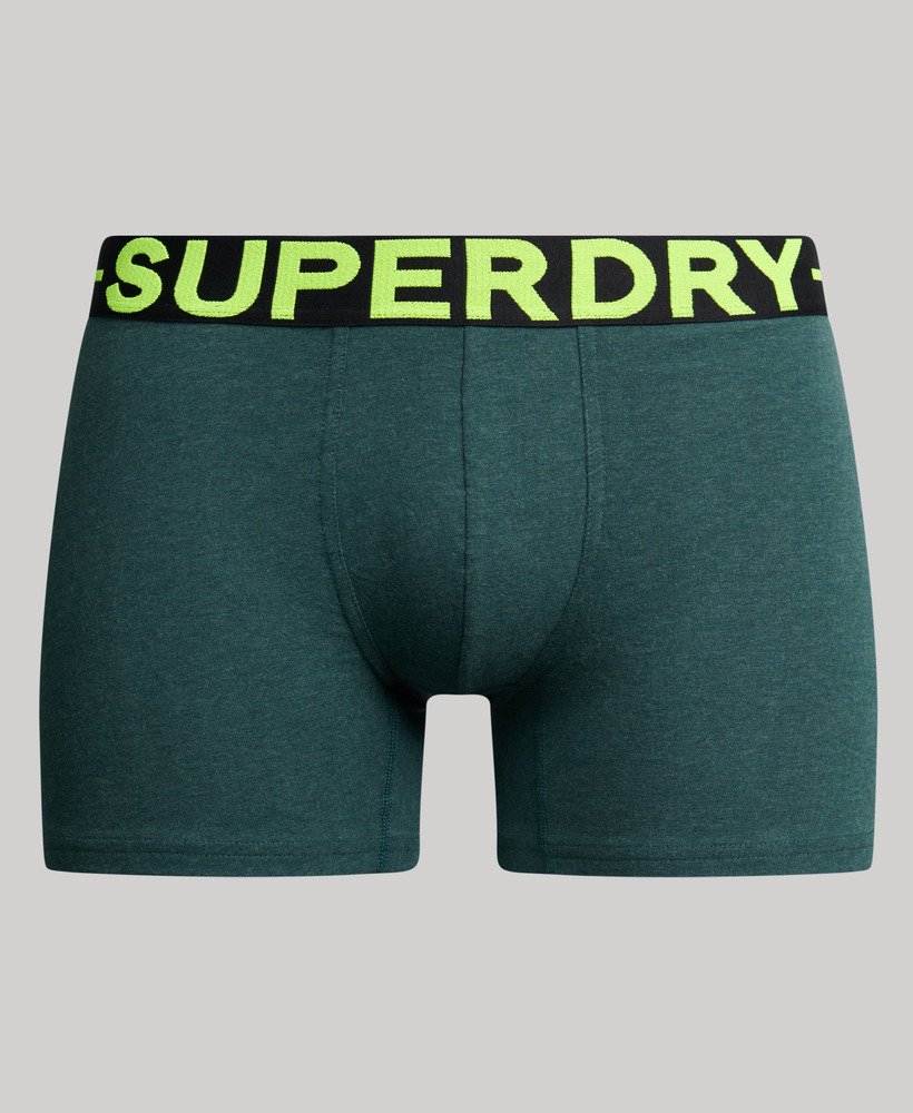 biologisch katoenen boxershorts driepack in raven black marlbuck green marlfresh green marl.