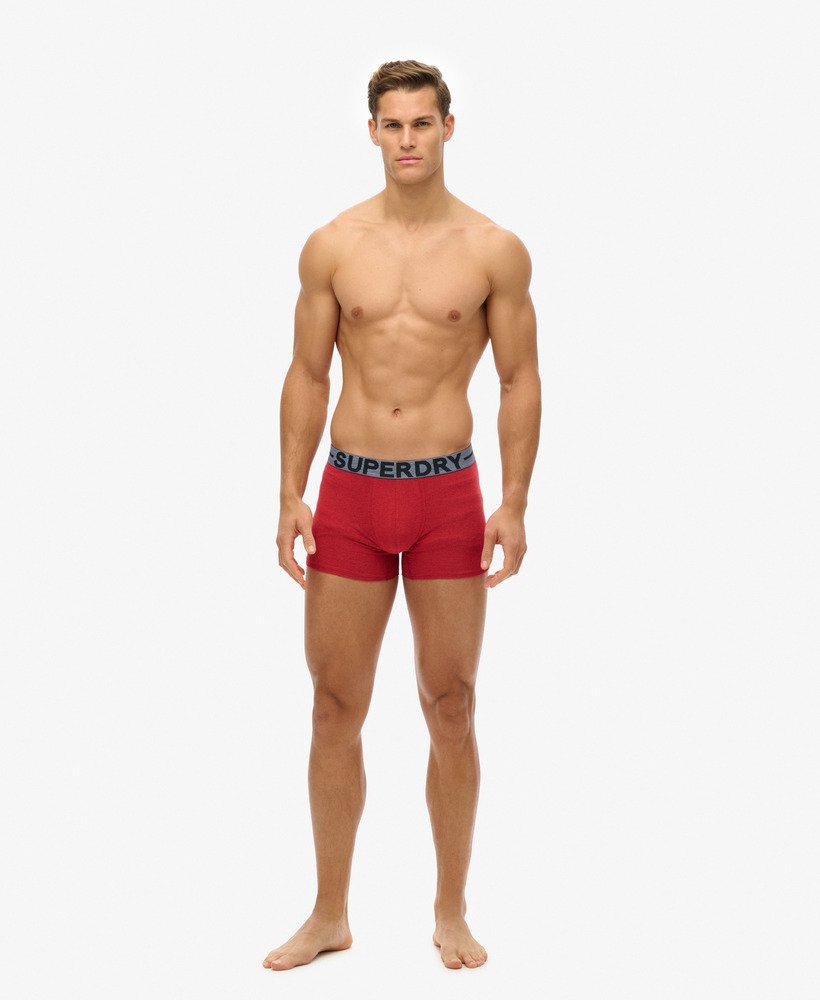 biologisch katoenen boxershorts driepack in berry red marlhike red marlmid red grit.