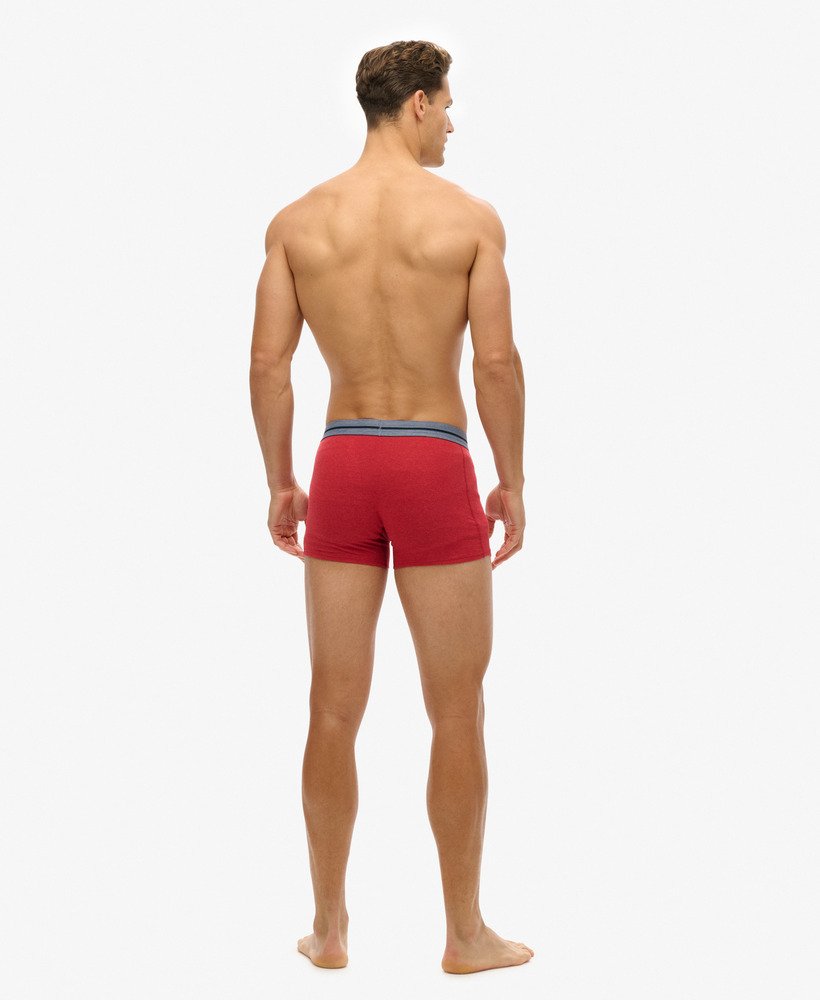 biologisch katoenen boxershorts driepack in berry red marlhike red marlmid red grit.
