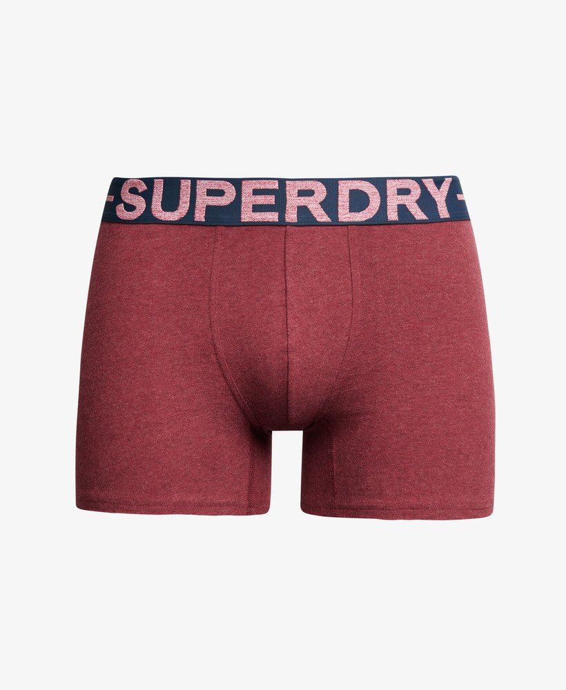biologisch katoenen boxershorts driepack in berry red marlhike red marlmid red grit.