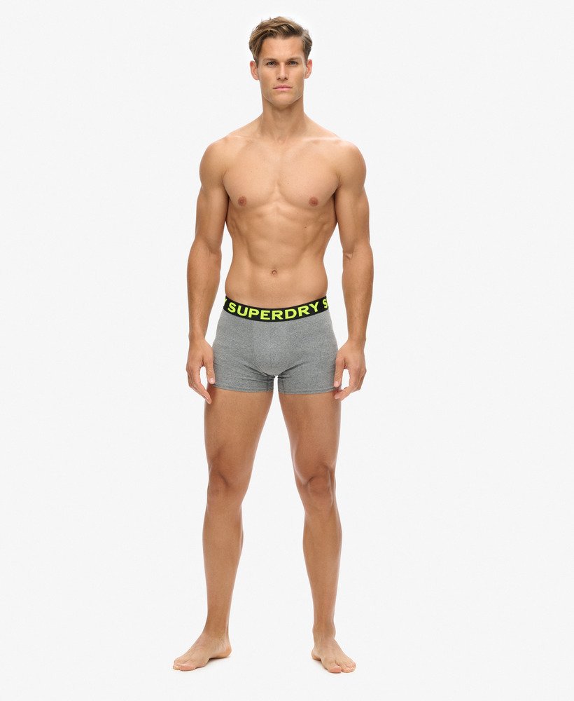 biologisch katoenen boxershorts set van drie stuks in noos grijs gemêleerd