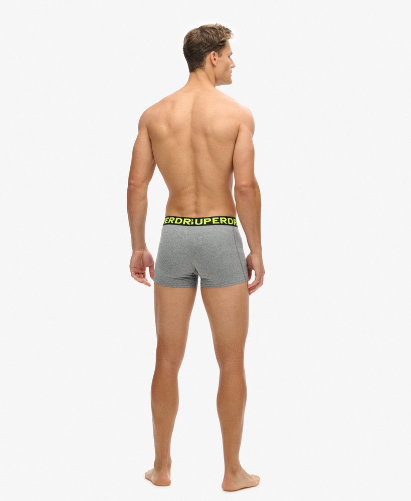 biologisch katoenen boxershorts set van drie stuks in noos grijs gemêleerd