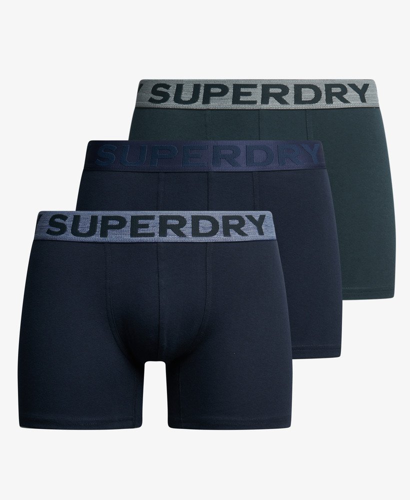 biologisch katoenen boxershorts driepack in eclipse navy