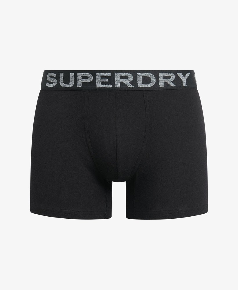 biologisch katoenen boxershorts driepack in zwartoranje.